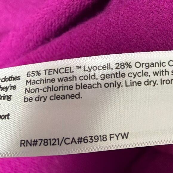 Eileen Fisher Womens Sweater Cozy Brushed Terry Fuchsia Size XL Quiet Luxury NWT - Picture 9 of 9
